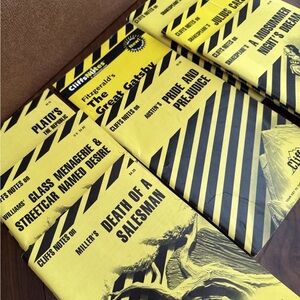 CliffsNotes Literature Guides Set 8  gatsby salesman pride Caesar Shakespeare